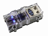 Dubbelle anl zekeringhouder met volt meter